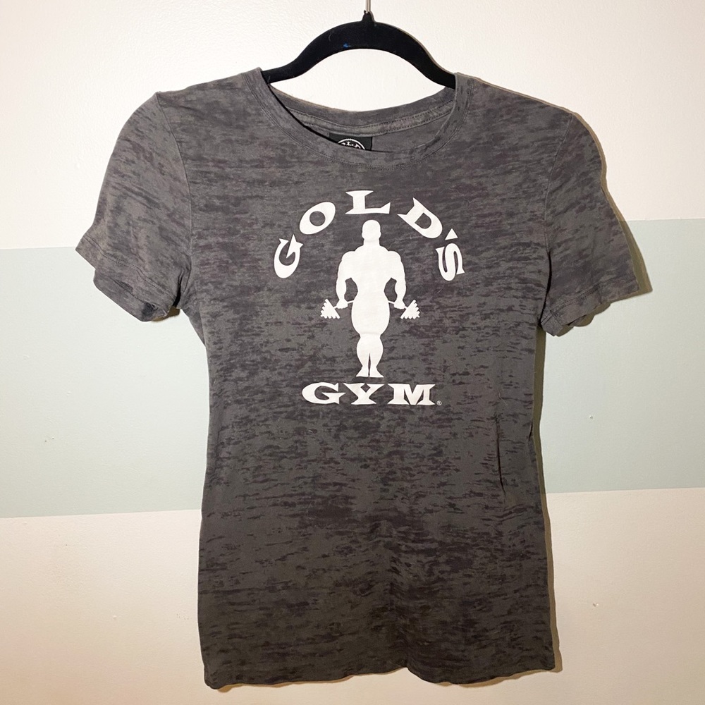 DARK GREY WOMENS GOLDS GYM SHIRT